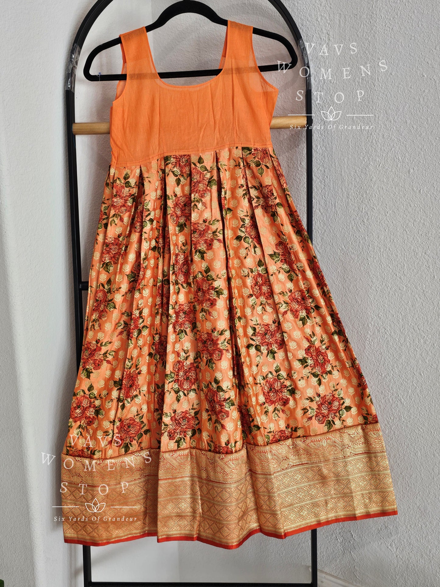 Benarasi Silk Floral Print Lehenga Blouse