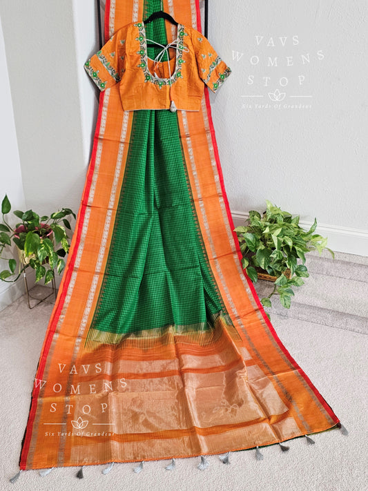 Pure Gadwal Silk saree - Blouse