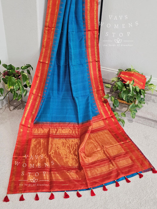 Pure Gadwal Silk saree - Blouse