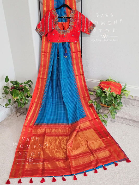 Pure Gadwal Silk saree - Blouse