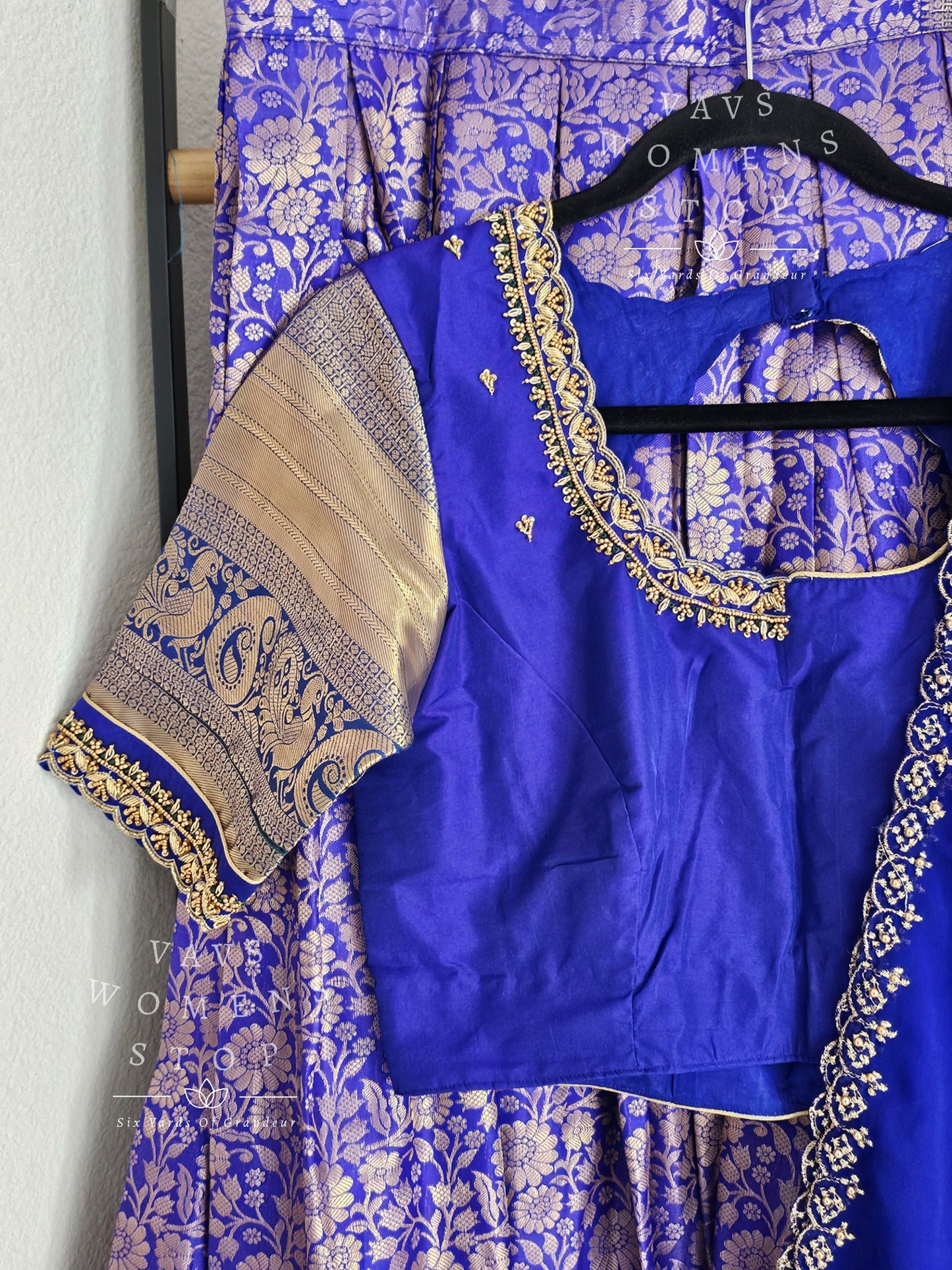 Semi Kanchi Half Saree Set