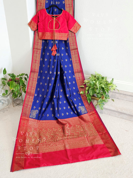 Semi Benarasi Silk Saree - Blouse