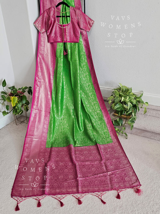 Benarasi Kubera Pattu Silk Saree - Blouse
