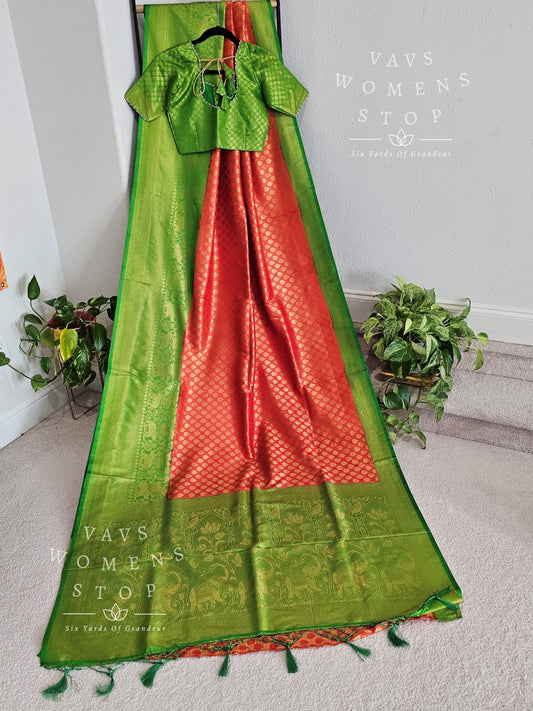 Benarasi Kubera Pattu Silk Saree - Blouse