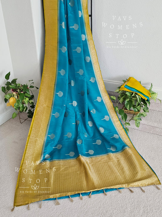 Semi Crepe Benarasi Silk Saree