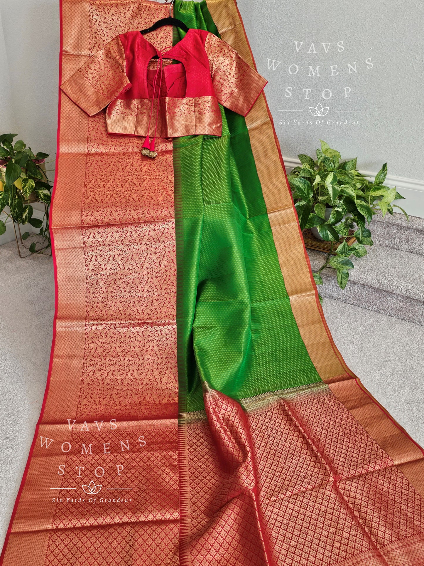 Traditional Colors Pure Kanchi Soft Silk Designer Saree - Blouse