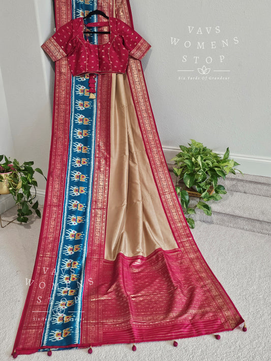 Munga Patola Silk Saree - Blouse
