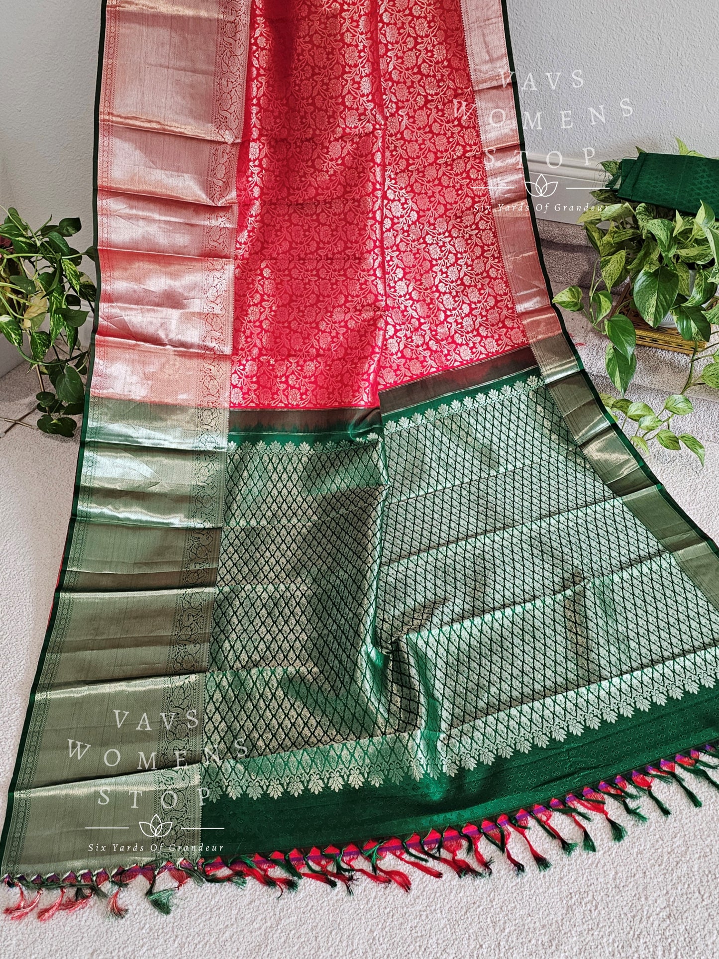 Red Color Pure Kanchi Pattu Silk Saree