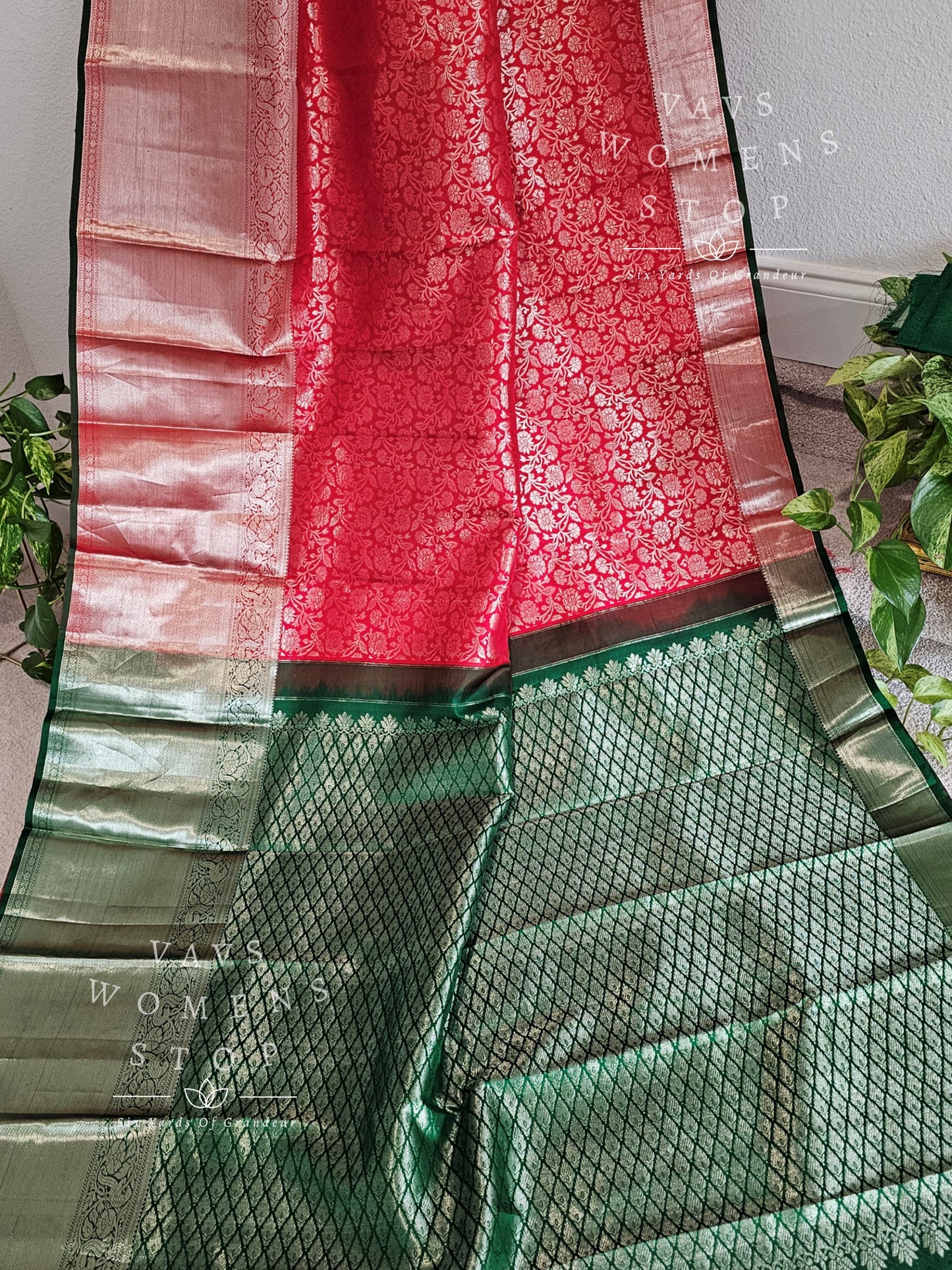 Red Color Pure Kanchi Pattu Silk Saree