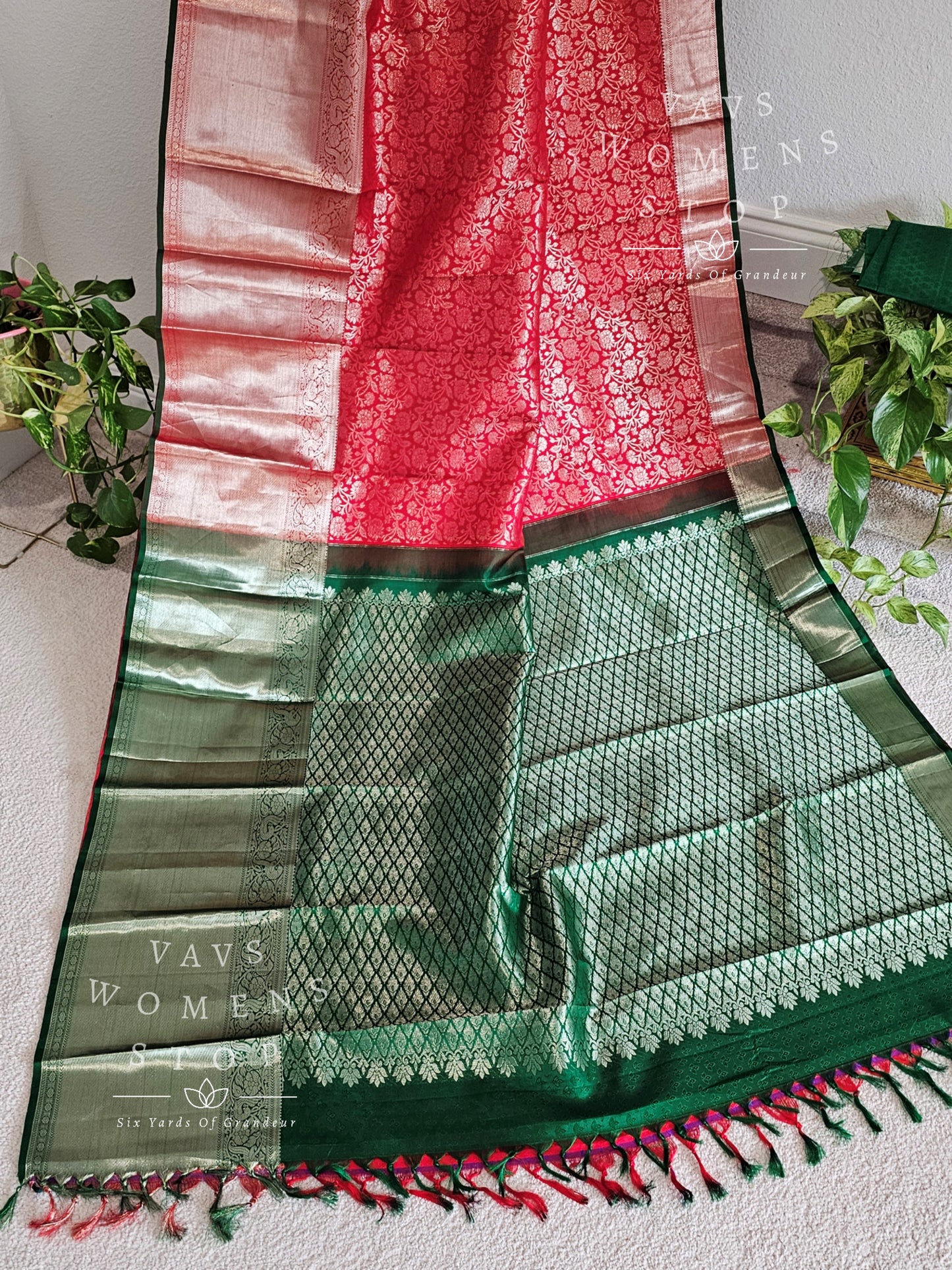 Red Color Pure Kanchi Pattu Silk Saree