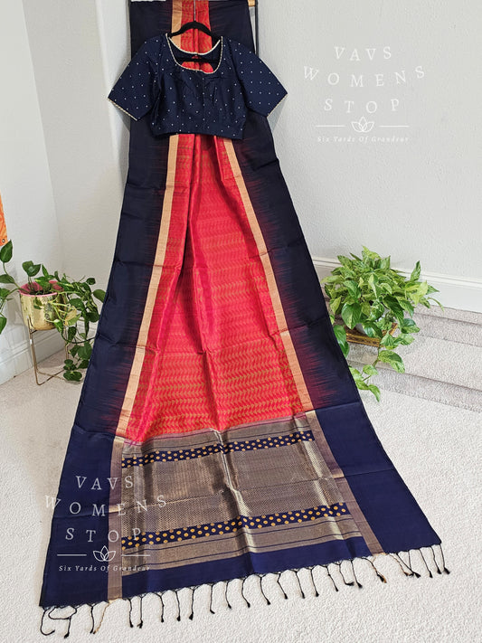 Pure Kanchi Soft Silk Saree - Pure Benarasi Blouse