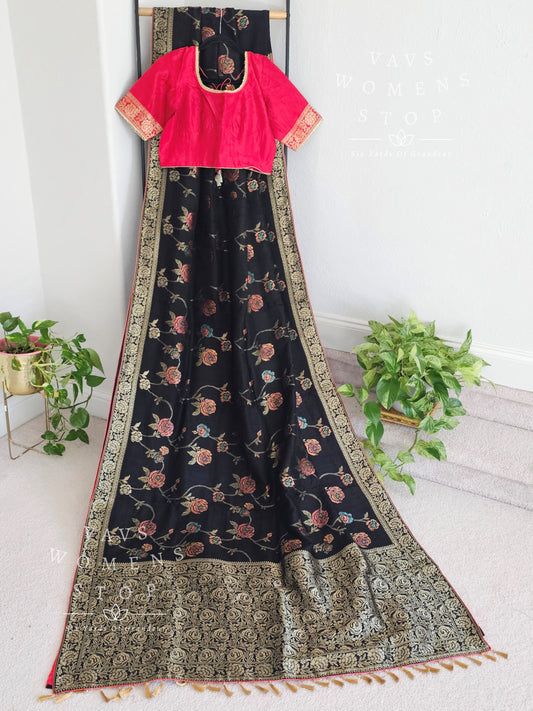 Munga Crepe Silk Saree - Blouse