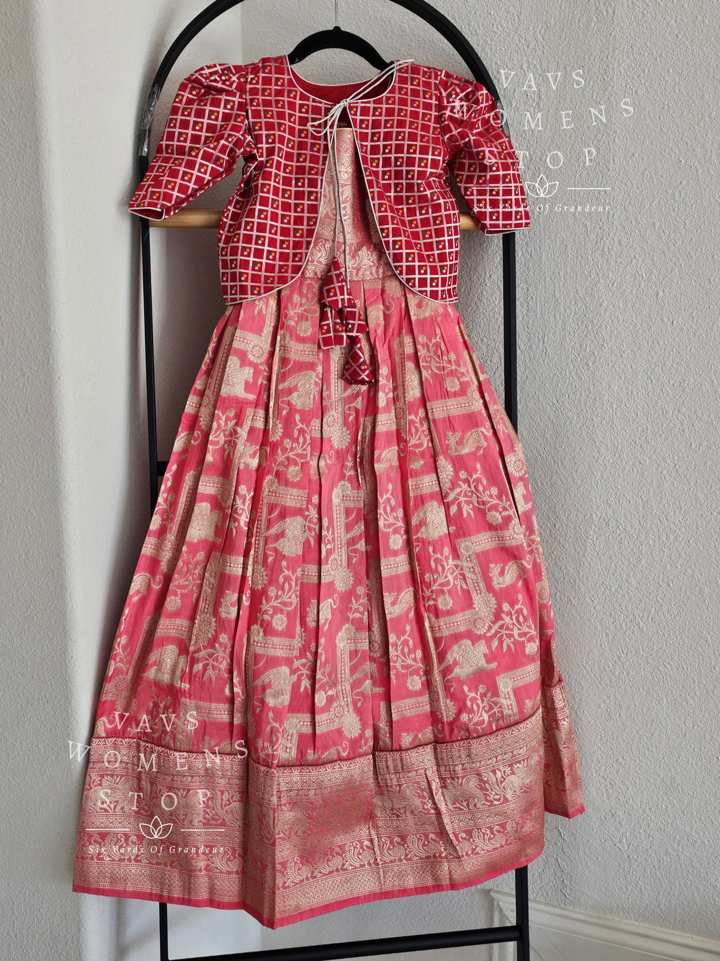 Benarasi Silk Lehenga/ Pattu Pavada Set