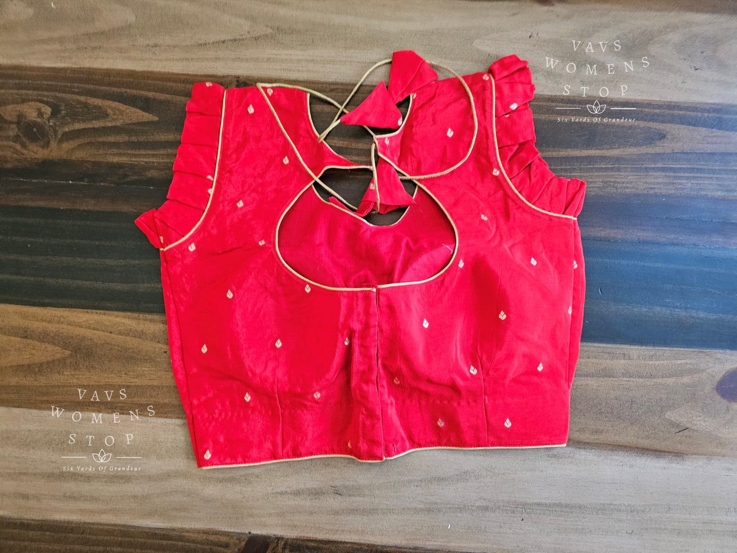 Red Sleeveless Blouse