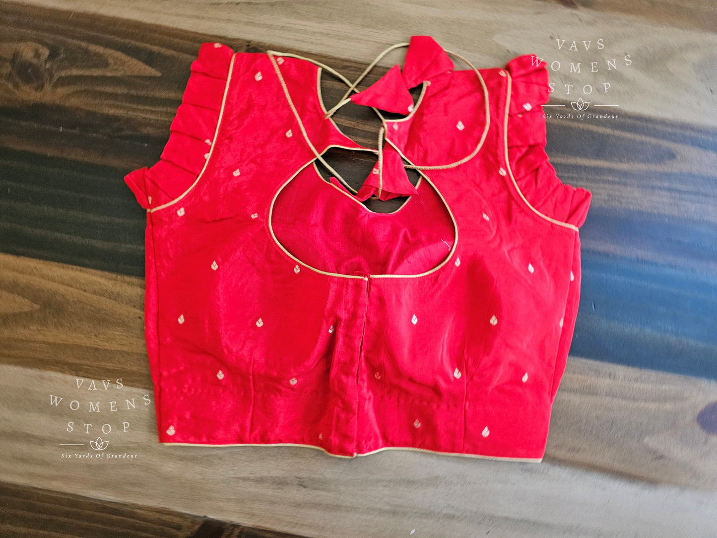 Red Sleeveless Blouse