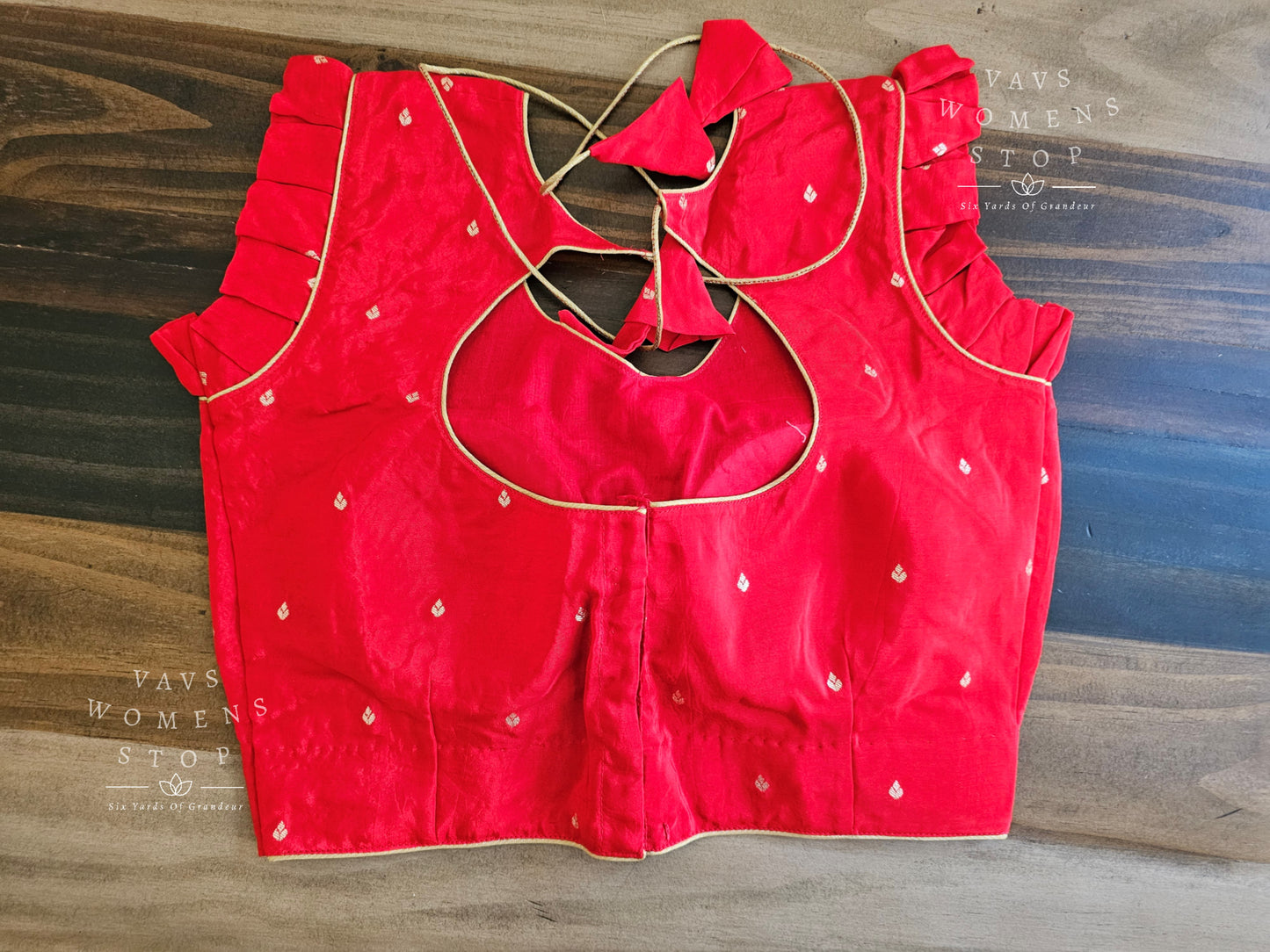 Red Sleeveless Blouse