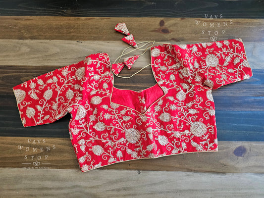 Heavy Machine Embroidery Designer Georgette Blouse