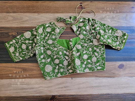 Heavy Machine Embroidery Designer Georgette Blouse