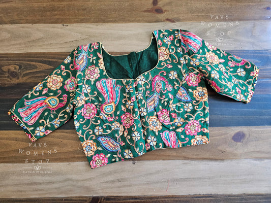 Tussar Kalamkari Silk Blouse