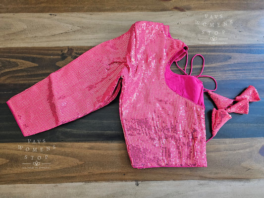 Pink Sequins Blouse
