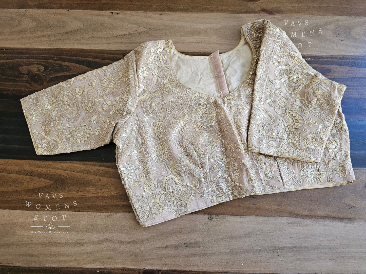 Heavy Machine Embroidery Designer Tissue Blouse