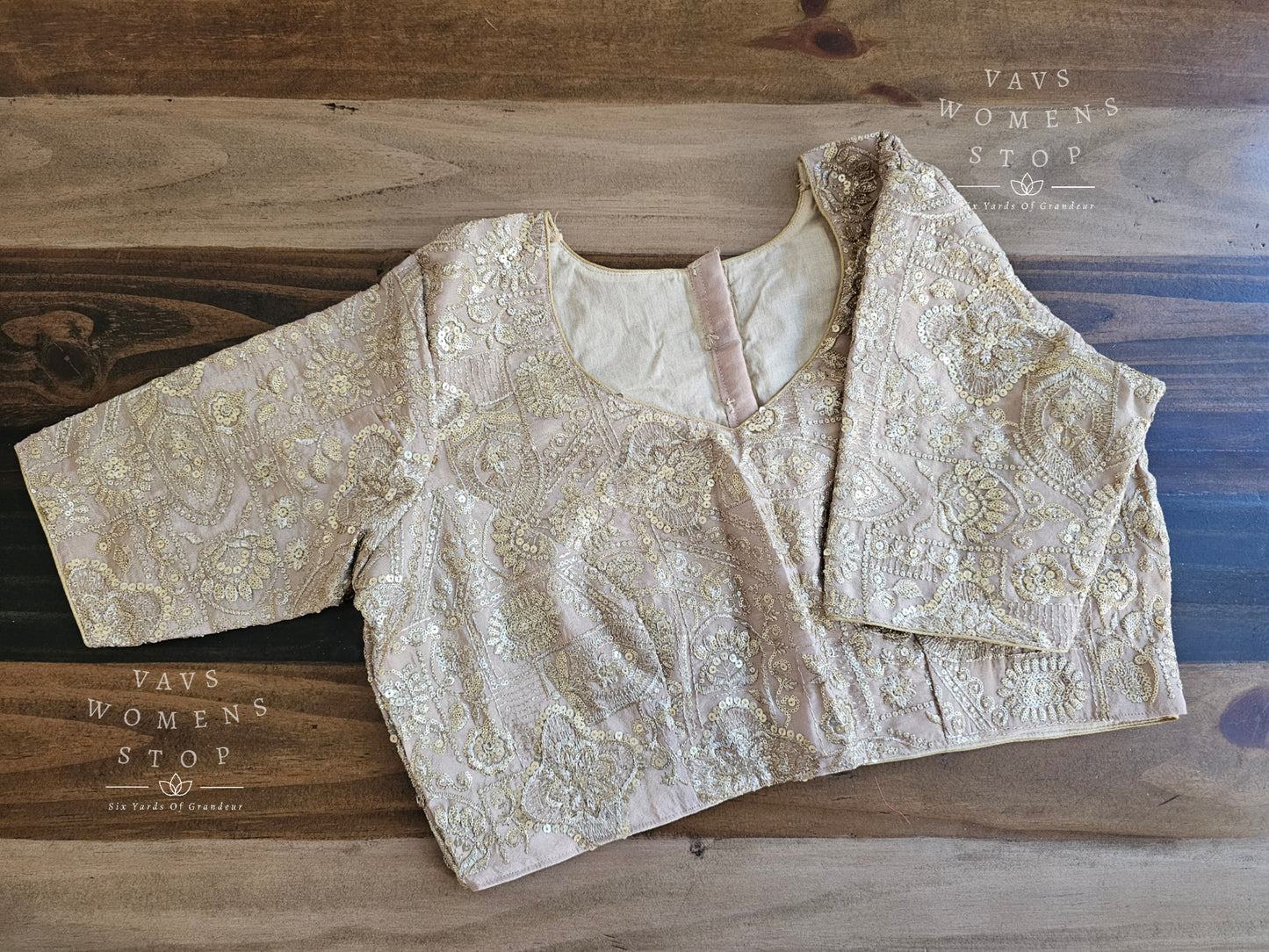 Heavy Machine Embroidery Designer Tissue Blouse