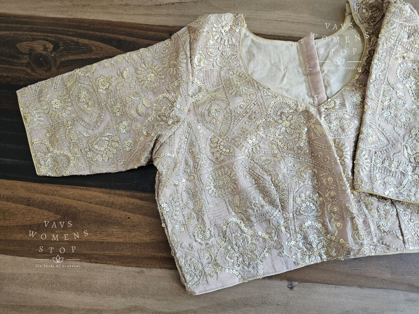 Heavy Machine Embroidery Designer Tissue Blouse