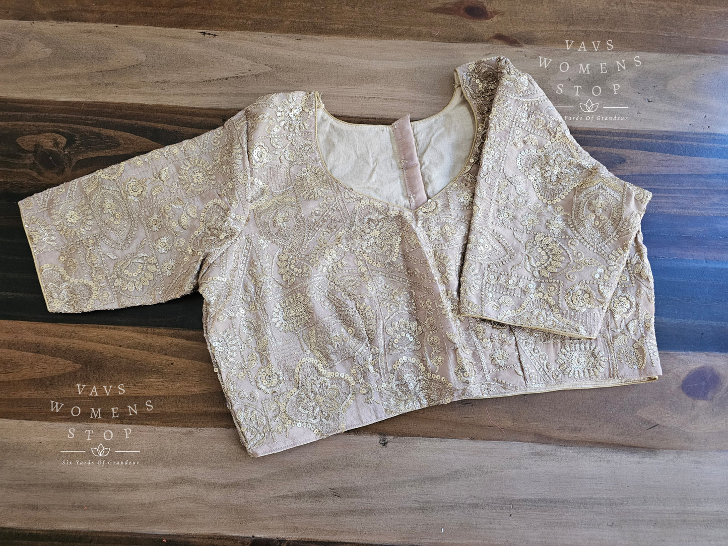 Heavy Machine Embroidery Designer Tissue Blouse