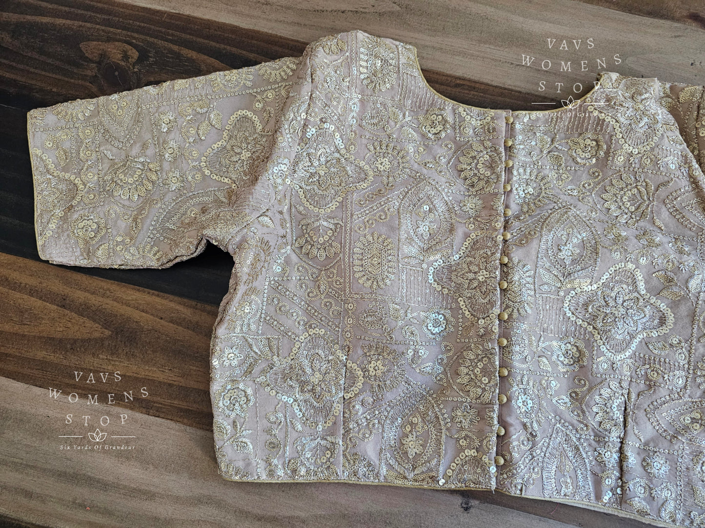 Heavy Machine Embroidery Designer Tissue Blouse