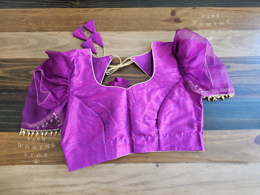 Plain Dupion Silk Blouse