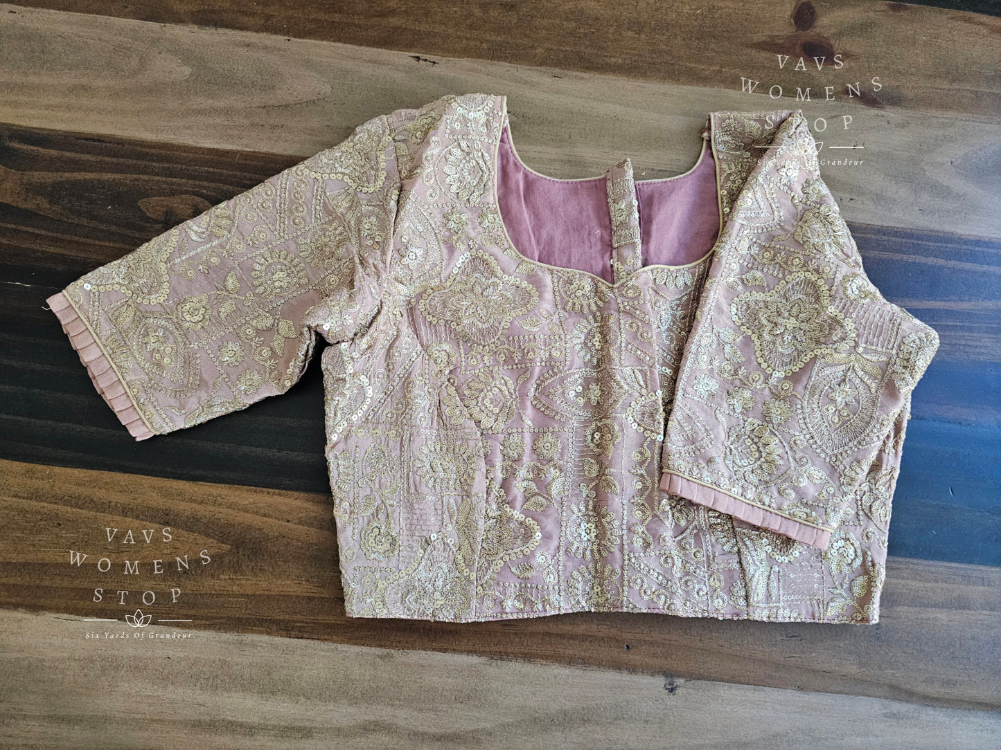 Heavy Machine Embroidery Designer Tissue Blouse