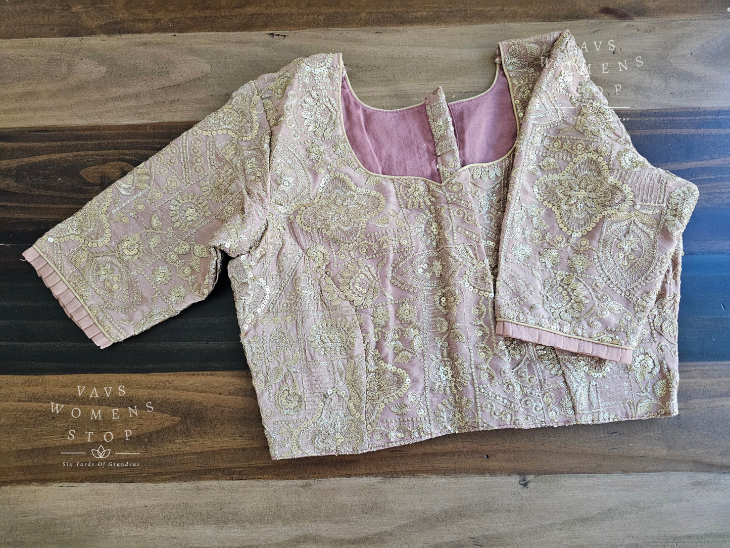 Heavy Machine Embroidery Designer Tissue Blouse