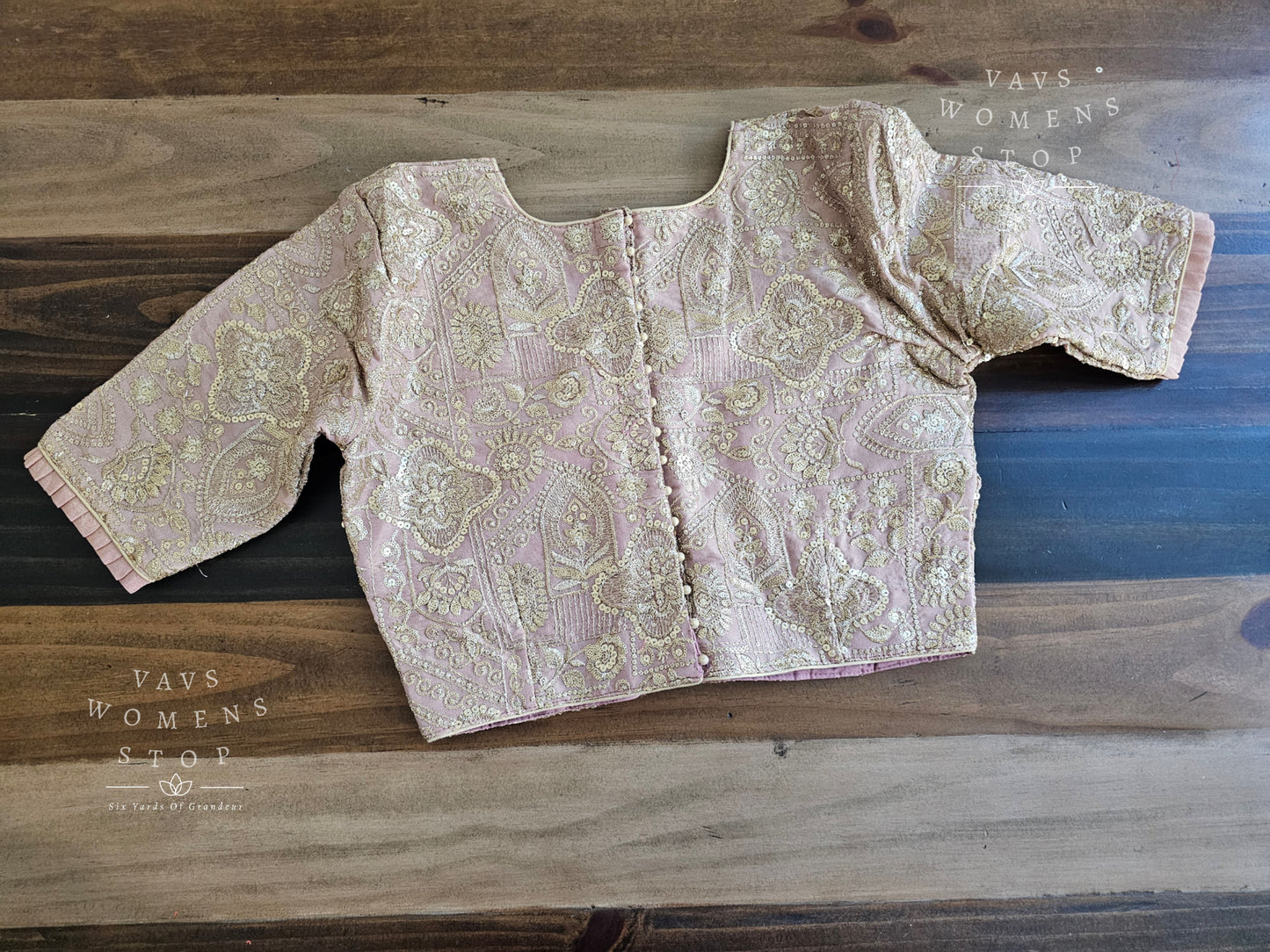 Heavy Machine Embroidery Designer Tissue Blouse