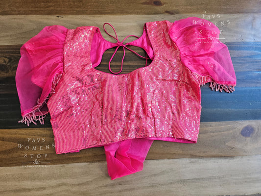 Pink Sequins Blouse