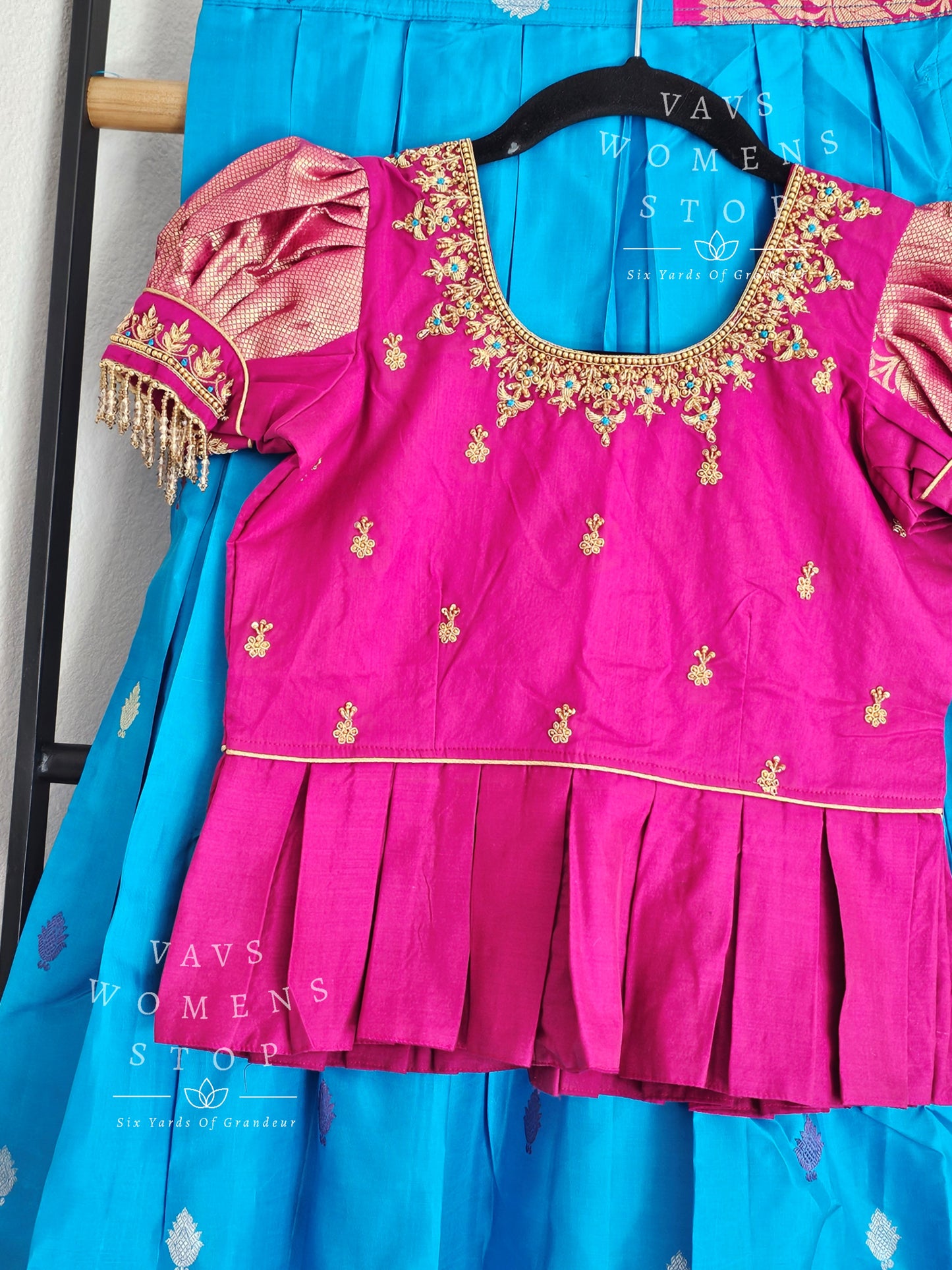 Pure Kanchi Silk Lehenga/ Pattu Pavada Set