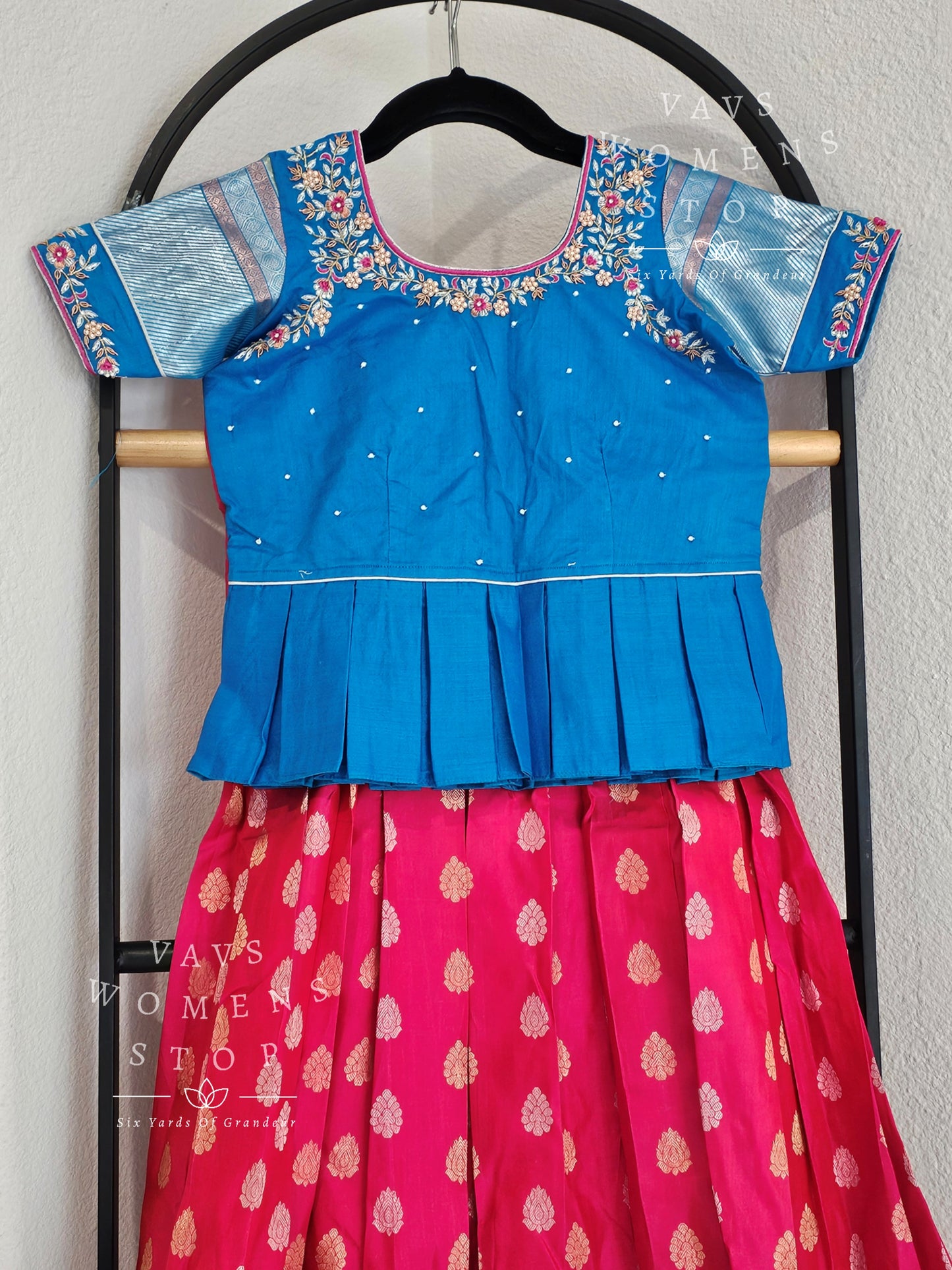 Pure Kanchi Silk Lehenga/ Pattu Pavada Set