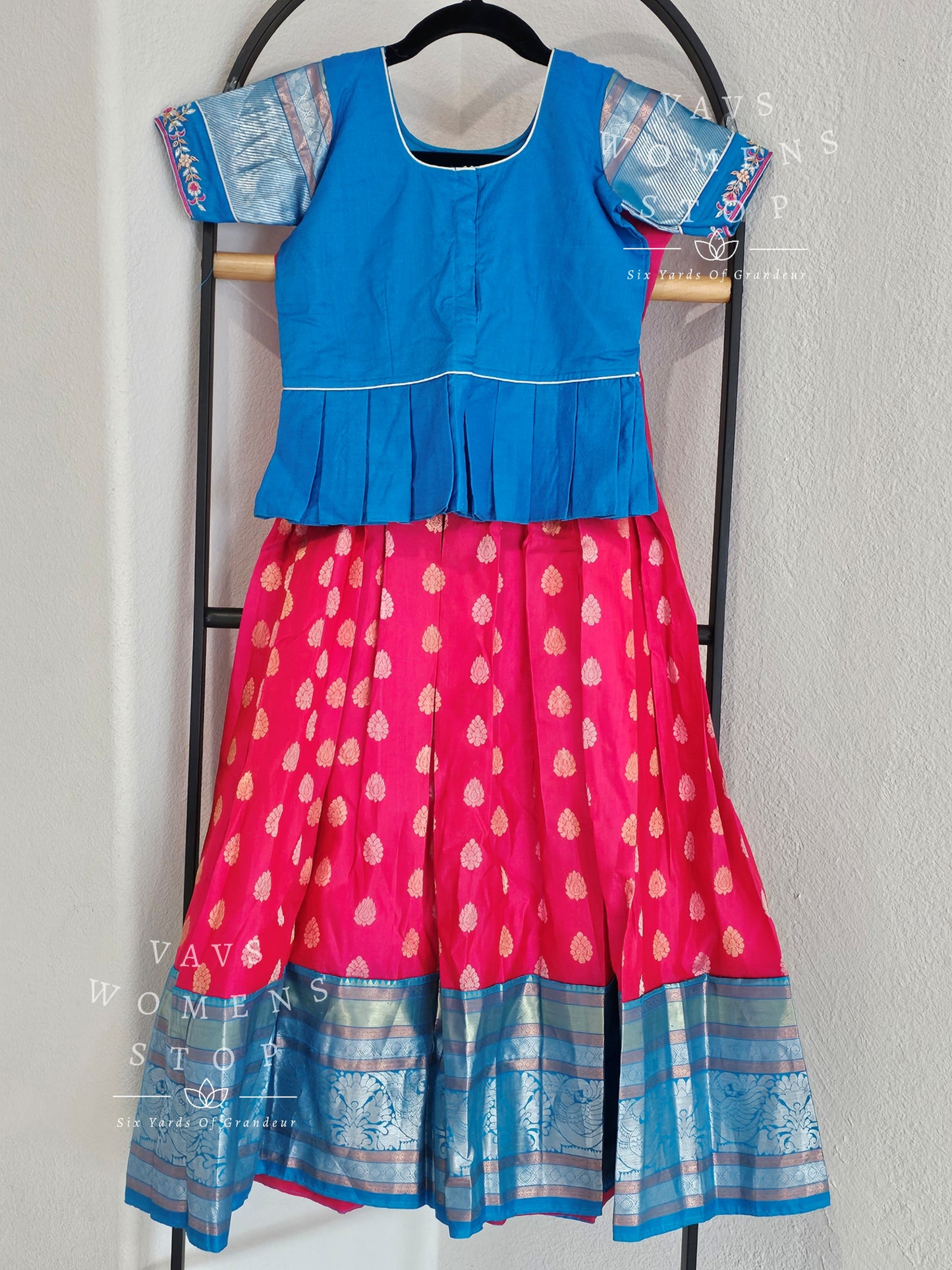 Pure Kanchi Silk Lehenga/ Pattu Pavada Set