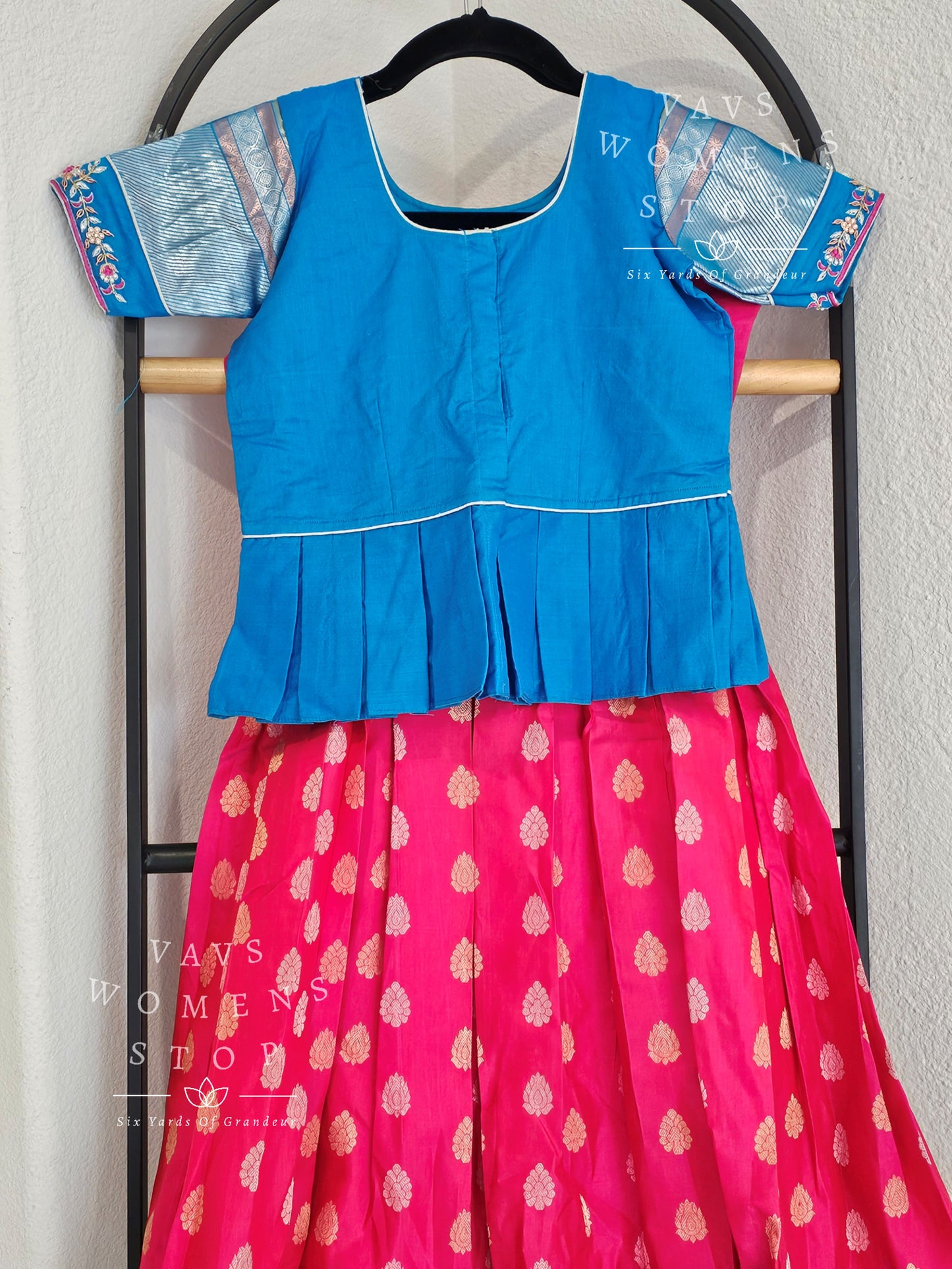 Pure Kanchi Silk Lehenga/ Pattu Pavada Set