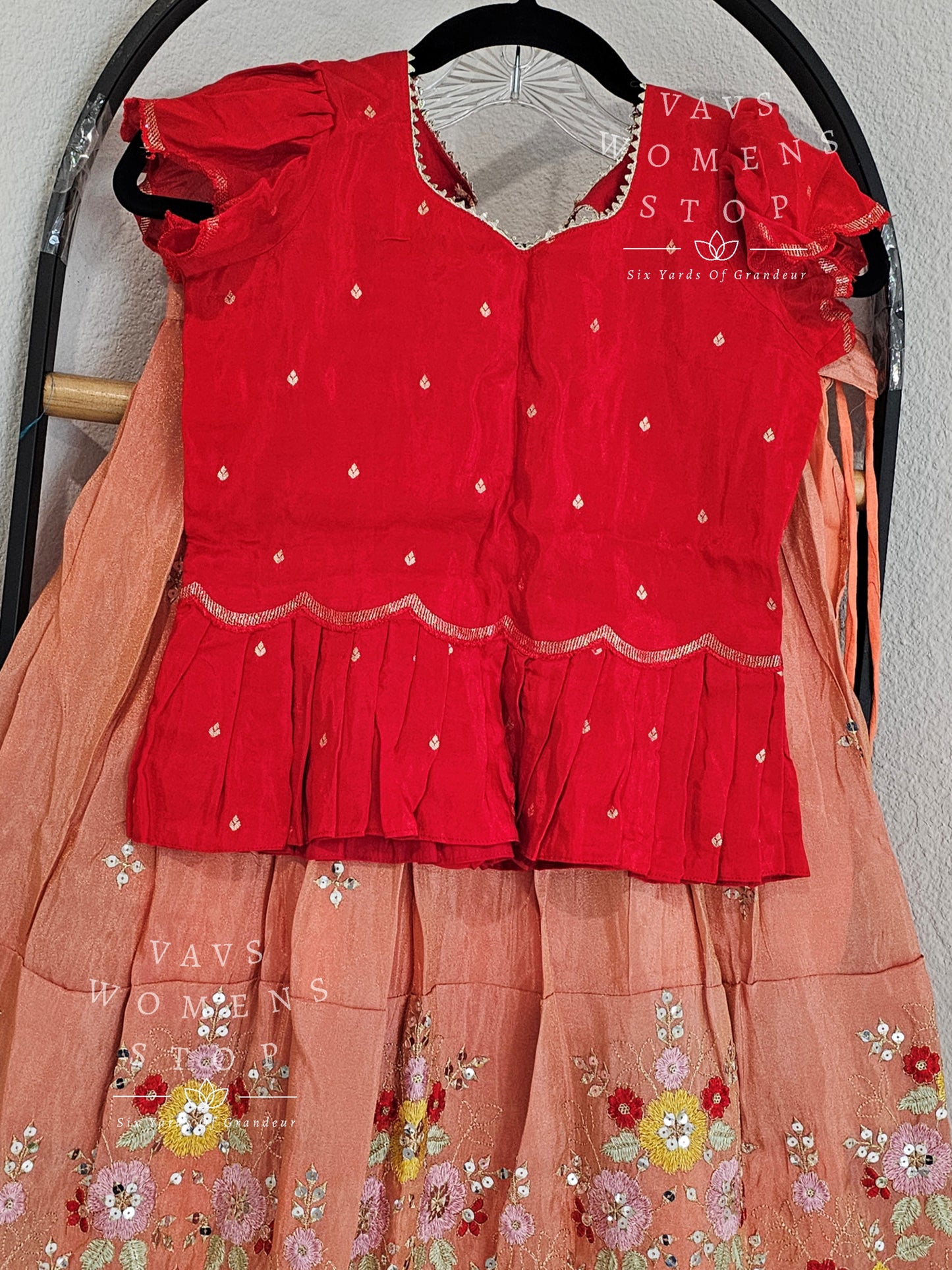 Munga Benarasi Tissue Lehenga Set