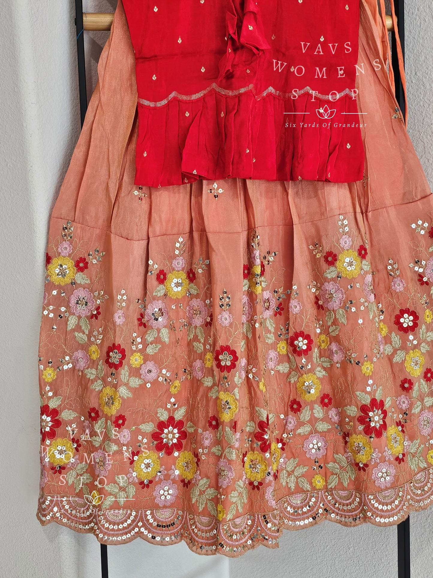 Munga Benarasi Tissue Lehenga Set