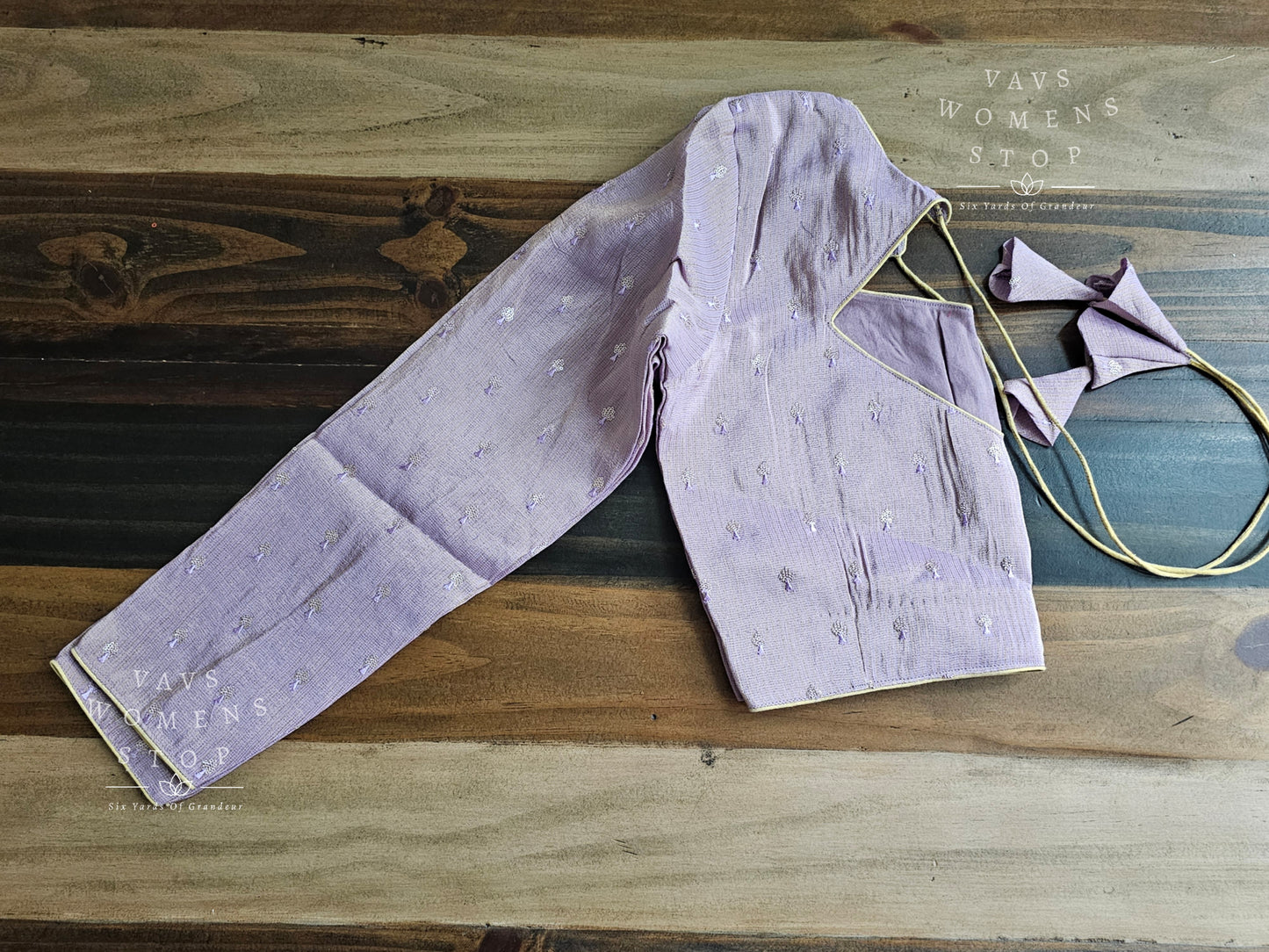 Full Sleeves Lavender Tissue Blouse