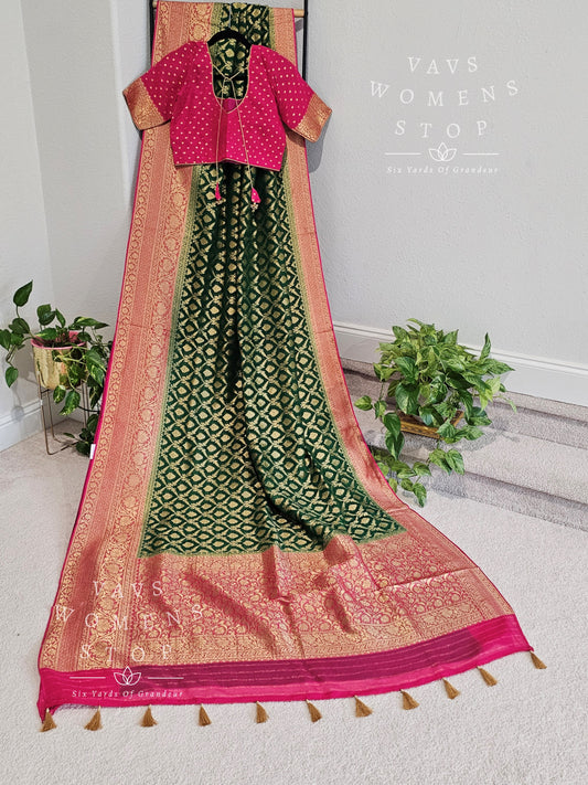 Pure Khaddi Georgette Powerloom Saree - Blouse