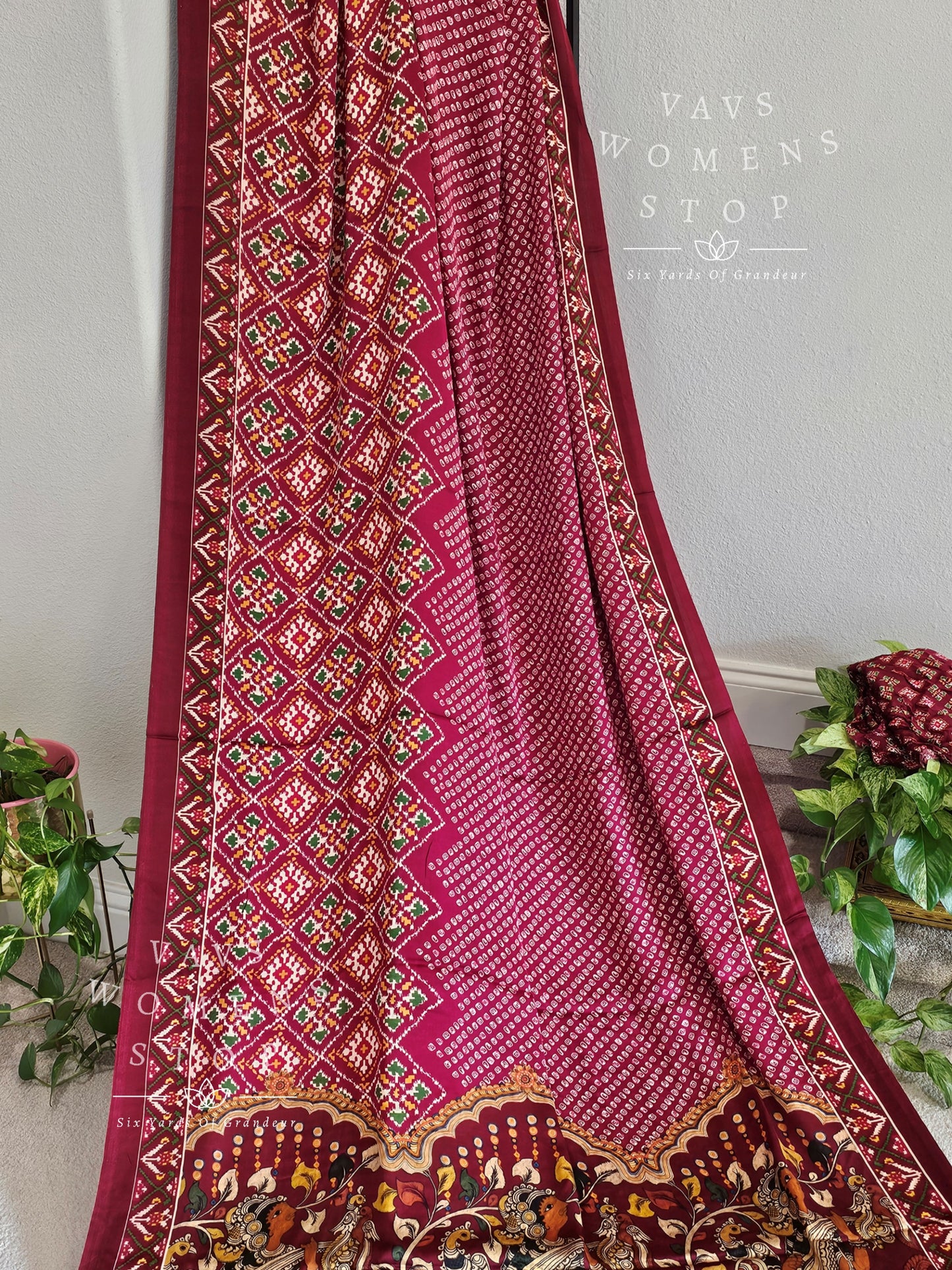 Pure Gaji Silk Patola Prints Saree