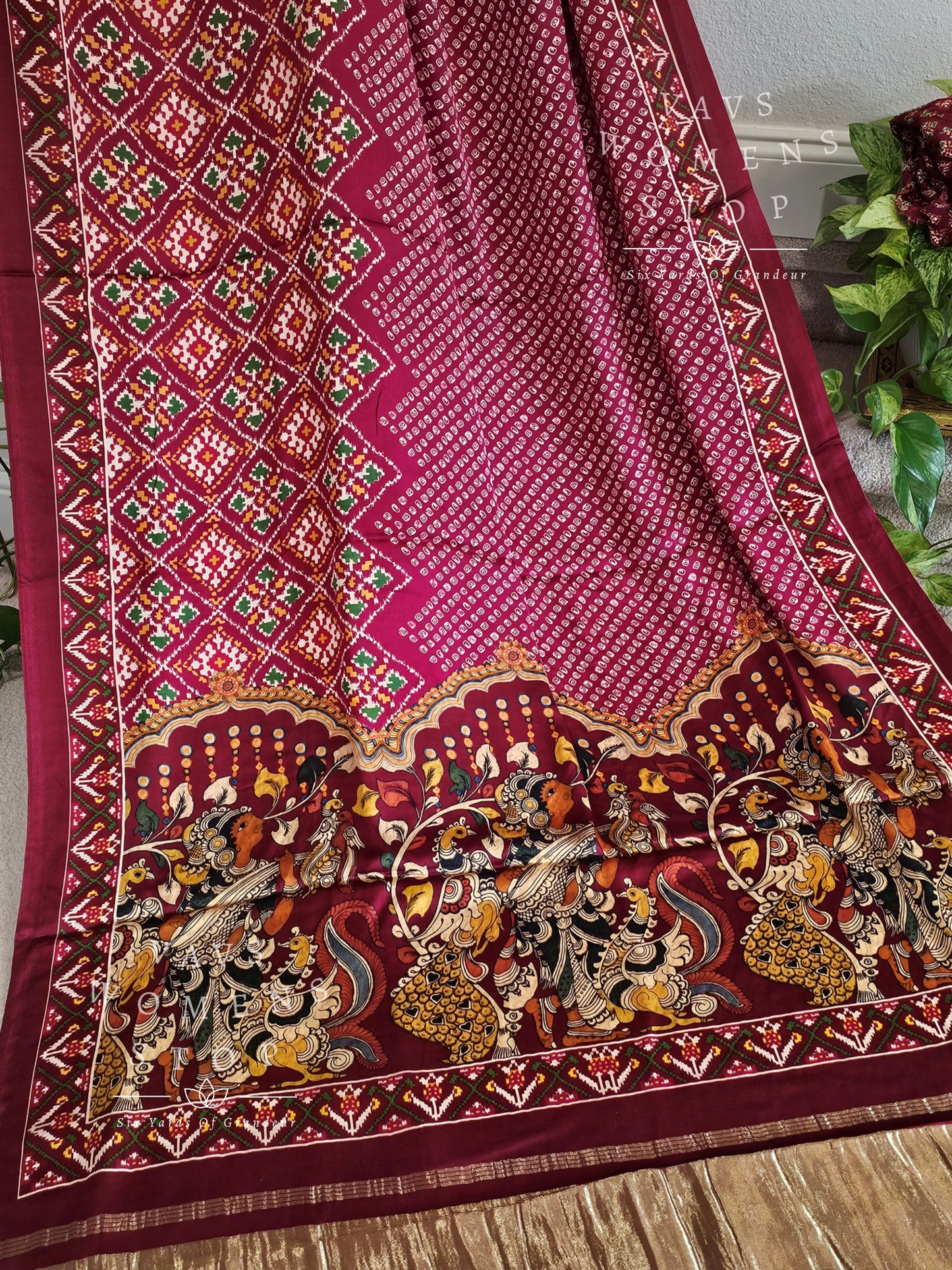 Pure Gaji Silk Patola Prints Saree