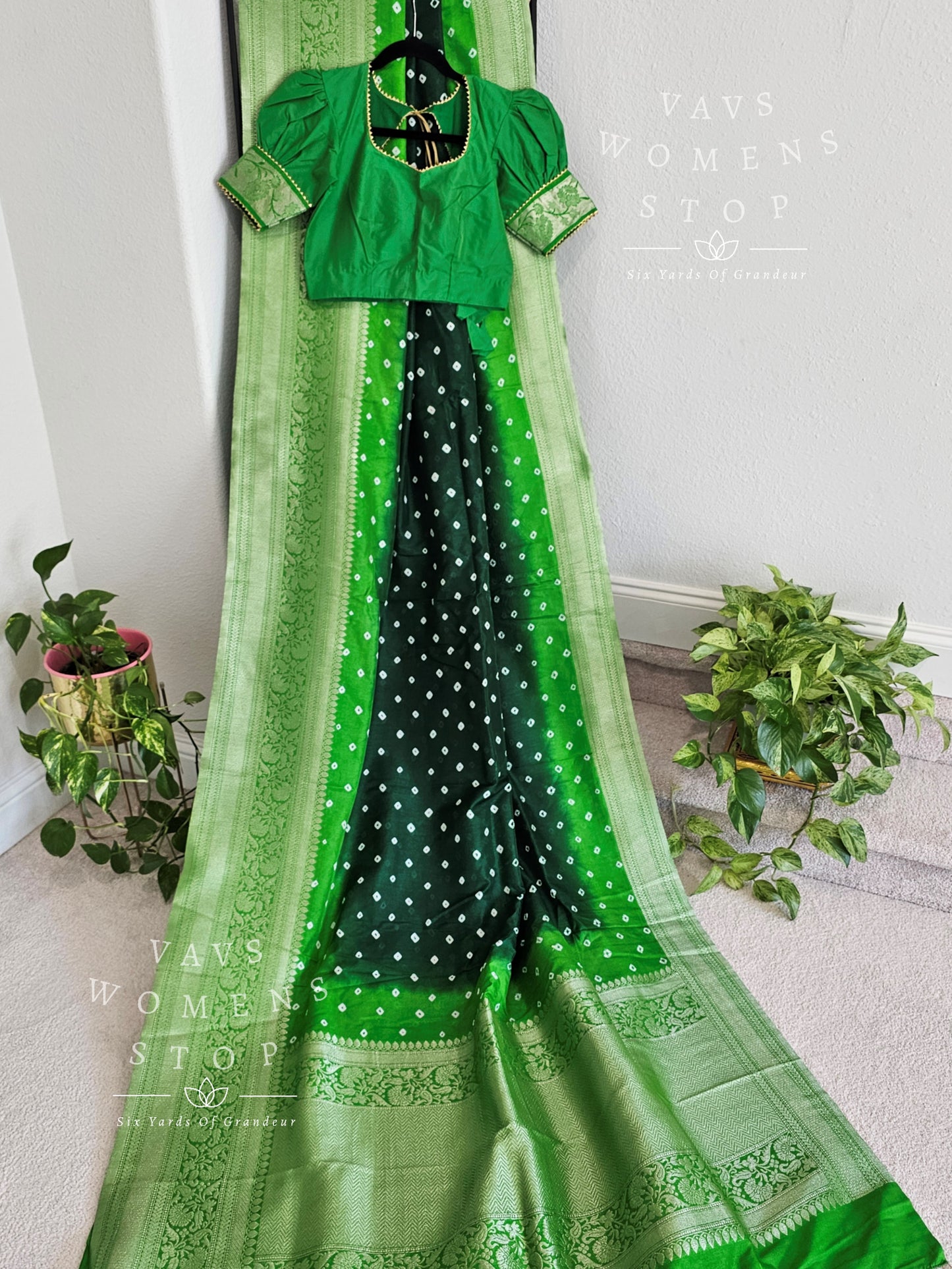 Blended Jute Dupion Bhandini Paithani Border Saree - Blouse