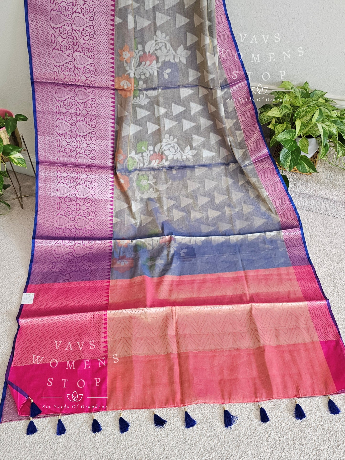 Soft Warm Tissue Silk Saree - Blouse