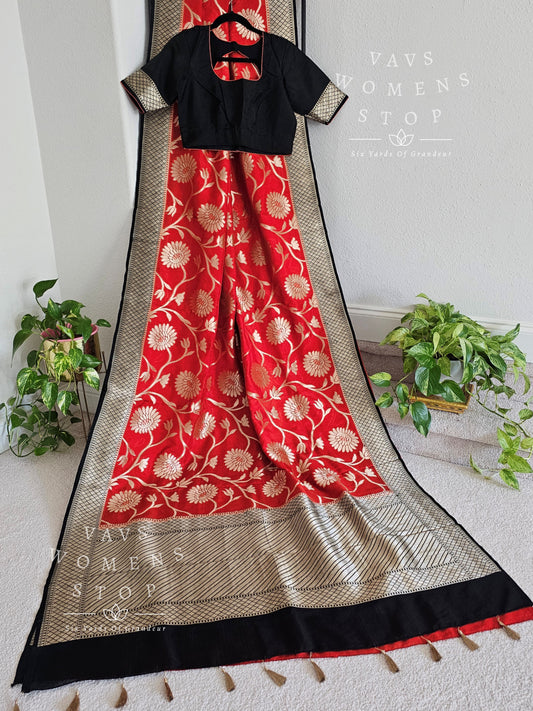 Soft Blended Benarasi Silk Saree - Blouse