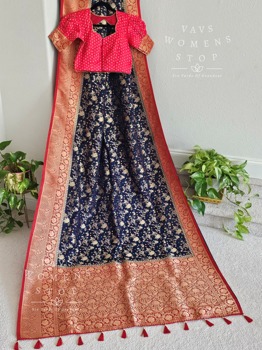 Viscose Georgette Bhandini Designer Saree - Blouse