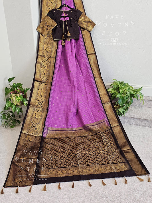 Semi Gadwal Silk Saree - Blouse