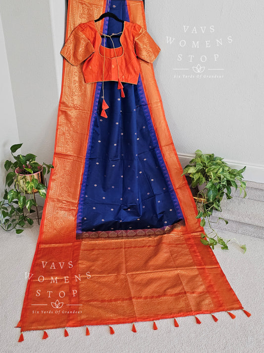 Semi Gadwal Silk Saree - Blouse